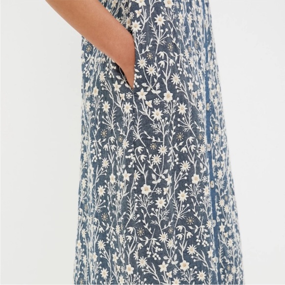 Tuckernuck Prescott Embroidered Chambray Dress size XL - Picture 4 of 6